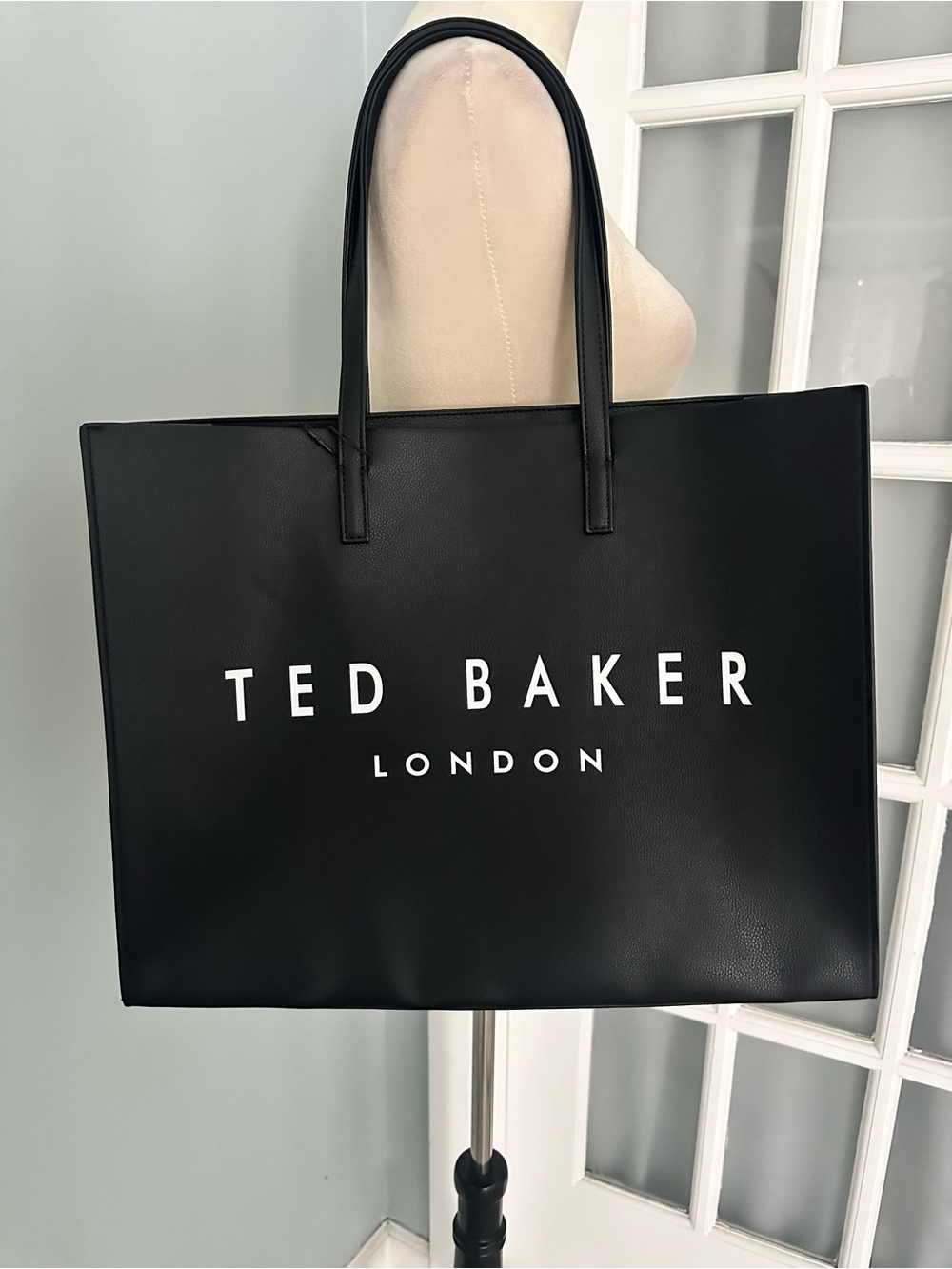 Ted Baker Black Logo Tote with White Lettering